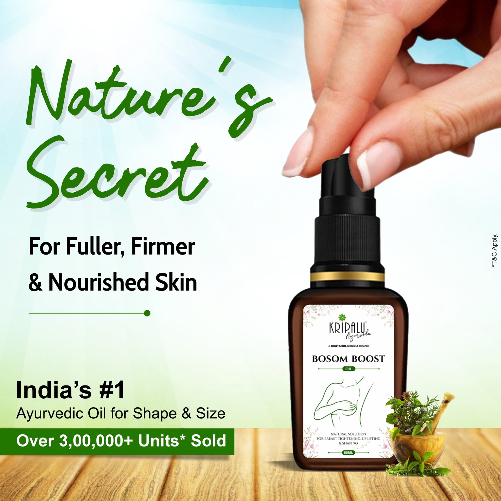 Kripalu Ayurveda's Premium Bosom Boost Oil for Women's Health | 50ml - Image 2